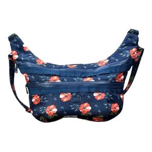 Lug Aloha‎ hippy Navy Beltbag, orange interior.